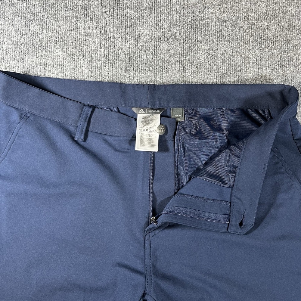 Adidas Adicross Golf Pants‎ Moisture Wicking Navy 36x30 - Picture 2 of 11
